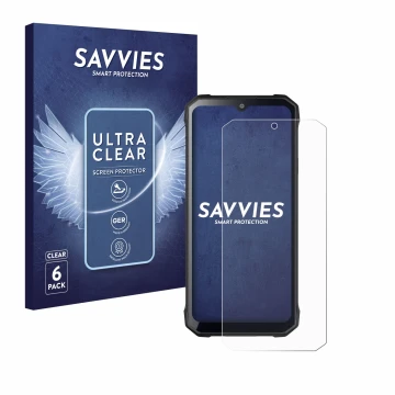 Parte frontale di una confezione del prodotto con il logo del marchio Savvies. Accanto è raffigurato il dispositivo Hotwav T7S