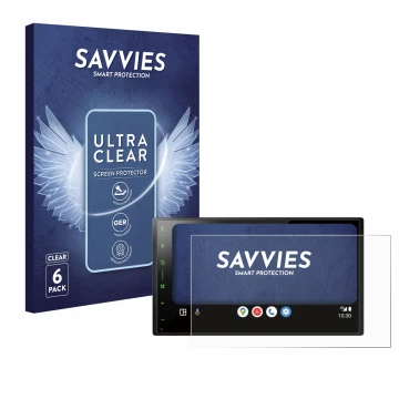 Parte frontale di una confezione del prodotto con il logo del marchio Savvies. Accanto è raffigurato il dispositivo Pioneer SP