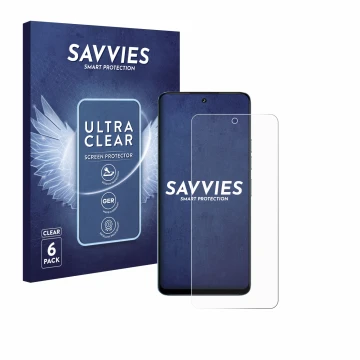 Parte frontale di una confezione del prodotto con il logo del marchio Savvies. Accanto è raffigurato il dispositivo Umidigi No