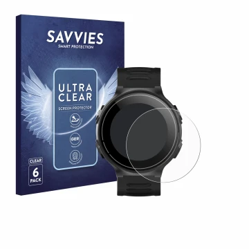 Parte frontale di una confezione del prodotto con il logo del marchio Savvies. Accanto è raffigurato il dispositivo Kiprun GPS