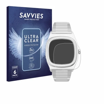 Parte frontale di una confezione del prodotto con il logo del marchio Savvies. Accanto è raffigurato il dispositivo Timex Reis