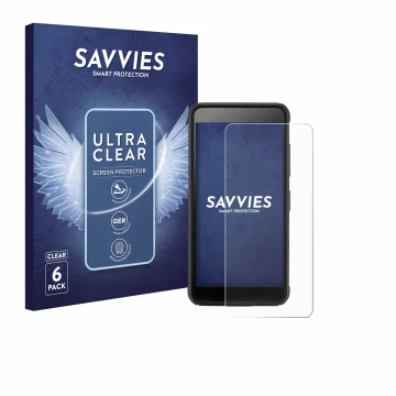 Parte frontale di una confezione del prodotto con il logo del marchio Savvies. Accanto è raffigurato il dispositivo SkyCaddie 