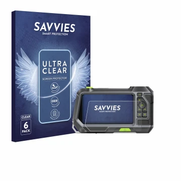 Parte frontale di una confezione del prodotto con il logo del marchio Savvies. Accanto è raffigurato il dispositivo Teslong NT