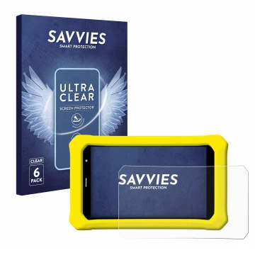Parte frontale di una confezione del prodotto con il logo del marchio Savvies. Accanto è raffigurato il dispositivo Clementoni