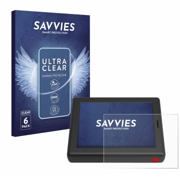 Parte frontale di una confezione del prodotto con il logo del marchio Savvies. Accanto è raffigurato il dispositivo XC Tracer 