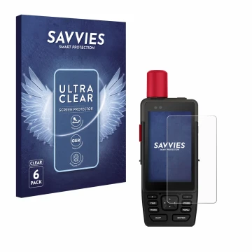 Parte frontale di una confezione del prodotto con il logo del marchio Savvies. Accanto è raffigurato il dispositivo Garmin GPS