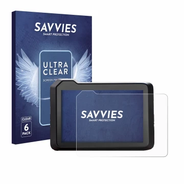 Parte frontale di una confezione del prodotto con il logo del marchio Savvies. Accanto è raffigurato il dispositivo KTM 990 Du