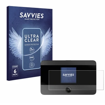 Parte frontale di una confezione del prodotto con il logo del marchio Savvies. Accanto è raffigurato il dispositivo TP-Link M7