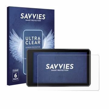 Parte frontale di una confezione del prodotto con il logo del marchio Savvies. Accanto è raffigurato il dispositivo Garmin zum