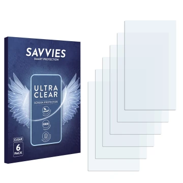 Parte frontale di una confezione del prodotto con il logo del marchio Savvies. Accanto si trova la protezione per lo schermo c