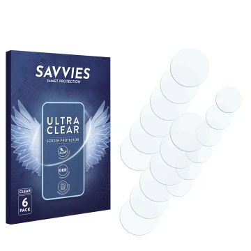 Parte frontale di una confezione del prodotto con il logo del marchio Savvies. Accanto si trova la protezione per lo schermo c