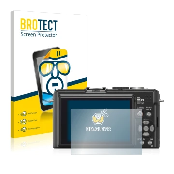 Parte frontale di una confezione del prodotto con il logo del marchio BROTECT. Accanto è raffigurato il dispositivo Panasonic 