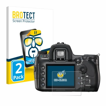 Parte frontale di una confezione del prodotto con il logo del marchio BROTECT. Accanto è raffigurato il dispositivo Sony Alpha