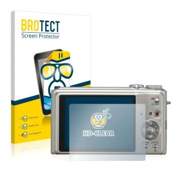 Parte frontale di una confezione del prodotto con il logo del marchio BROTECT. Accanto è raffigurato il dispositivo Panasonic 