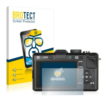 Parte frontale di una confezione del prodotto con il logo del marchio BROTECT. Accanto è raffigurato il dispositivo Panasonic 