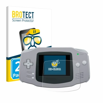 Parte frontale di una confezione del prodotto con il logo del marchio BROTECT. Accanto è raffigurato il dispositivo Nintendo G