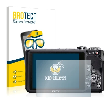 Parte frontale di una confezione del prodotto con il logo del marchio BROTECT. Accanto è raffigurato il dispositivo Sony Cyber