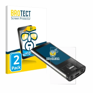 Parte frontale di una confezione del prodotto con il logo del marchio BROTECT. Accanto è raffigurato il dispositivo Intenso Vi