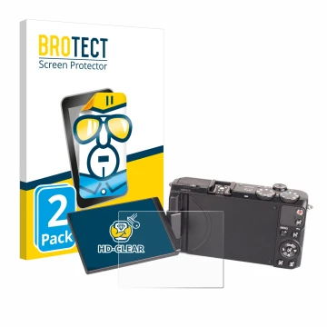 Parte frontale di una confezione del prodotto con il logo del marchio BROTECT. Accanto è raffigurato il dispositivo Samsung EX