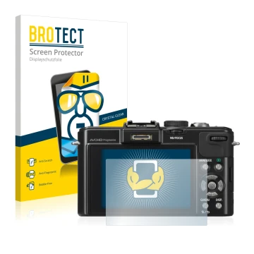 Parte frontale di una confezione del prodotto con il logo del marchio BROTECT. Accanto è raffigurato il dispositivo Panasonic 
