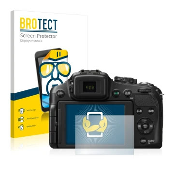 Parte frontale di una confezione del prodotto con il logo del marchio BROTECT. Accanto è raffigurato il dispositivo Panasonic 