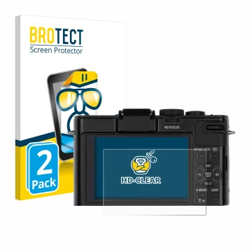 Parte frontale di una confezione del prodotto con il logo del marchio BROTECT. Accanto è raffigurato il dispositivo Leica D-Lu