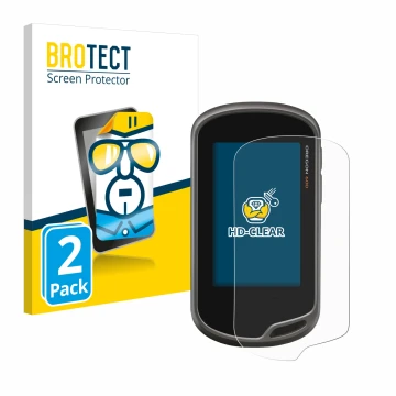 Parte frontale di una confezione del prodotto con il logo del marchio BROTECT. Accanto è raffigurato il dispositivo Garmin Ore