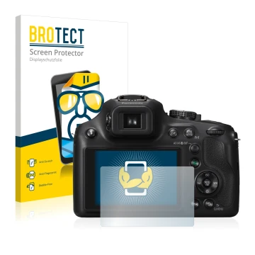 Parte frontale di una confezione del prodotto con il logo del marchio BROTECT. Accanto è raffigurato il dispositivo Panasonic 