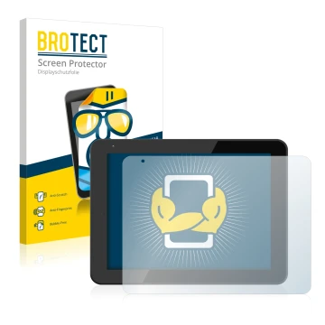 Parte frontale di una confezione del prodotto con il logo del marchio BROTECT. Accanto è raffigurato il dispositivo BQ Curie 2