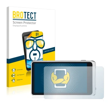 Parte frontale di una confezione del prodotto con il logo del marchio BROTECT. Accanto è raffigurato il dispositivo Samsung Ga