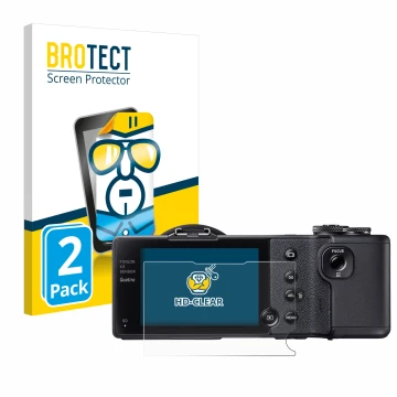 Parte frontale di una confezione del prodotto con il logo del marchio BROTECT. Accanto è raffigurato il dispositivo Sigma dp2 