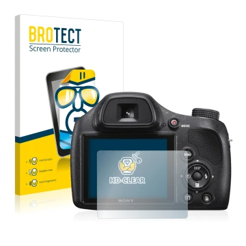 Parte frontale di una confezione del prodotto con il logo del marchio BROTECT. Accanto è raffigurato il dispositivo Sony Cyber