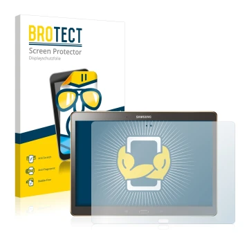 Parte frontale di una confezione del prodotto con il logo del marchio BROTECT. Accanto è raffigurato il dispositivo Samsung Ga