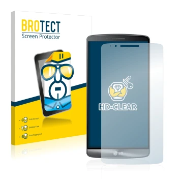 Parte frontale di una confezione del prodotto con il logo del marchio BROTECT. Accanto è raffigurato il dispositivo LG G3 Cat.