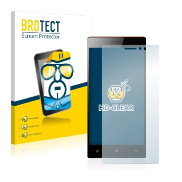 Parte frontale di una confezione del prodotto con il logo del marchio BROTECT. Accanto è raffigurato il dispositivo Lenovo Vib