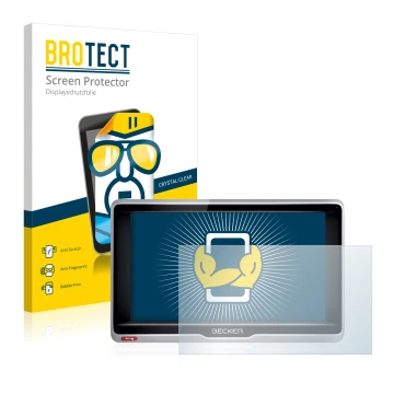 Parte frontale di una confezione del prodotto con il logo del marchio BROTECT. Accanto è raffigurato il dispositivo Becker Pro