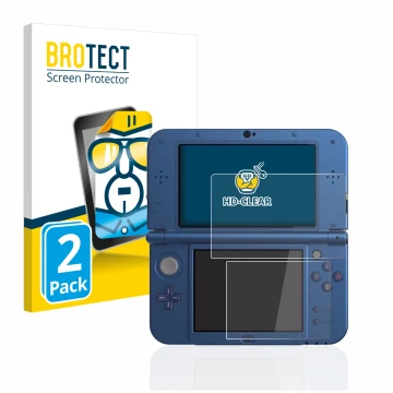 Parte frontale di una confezione del prodotto con il logo del marchio BROTECT. Accanto è raffigurato il dispositivo Nintendo N