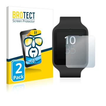 Parte frontale di una confezione del prodotto con il logo del marchio BROTECT. Accanto è raffigurato il dispositivo Sony Smart