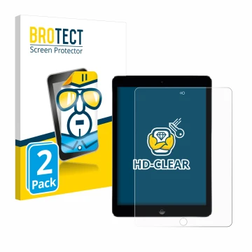 Parte frontale di una confezione del prodotto con il logo del marchio BROTECT. Accanto è raffigurato il dispositivo Apple iPad