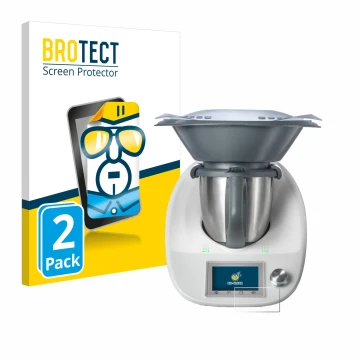 Parte frontale di una confezione del prodotto con il logo del marchio BROTECT. Accanto è raffigurato il dispositivo Vorwerk Th