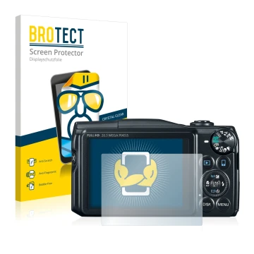 Parte frontale di una confezione del prodotto con il logo del marchio BROTECT. Accanto è raffigurato il dispositivo Canon Powe