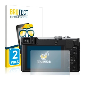 Parte frontale di una confezione del prodotto con il logo del marchio BROTECT. Accanto è raffigurato il dispositivo Panasonic 