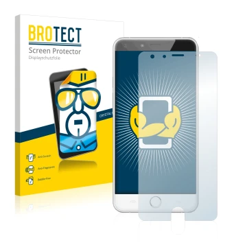 Parte frontale di una confezione del prodotto con il logo del marchio BROTECT. Accanto è raffigurato il dispositivo Ulefone Be