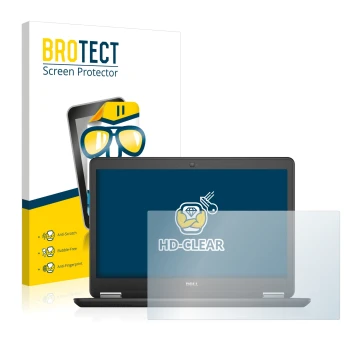 Parte frontale di una confezione del prodotto con il logo del marchio BROTECT. Accanto è raffigurato il dispositivo Dell Latit