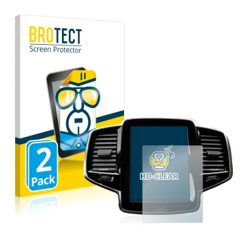 Parte frontale di una confezione del prodotto con il logo del marchio BROTECT. Accanto è raffigurato il dispositivo Volvo XC90