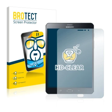 Parte frontale di una confezione del prodotto con il logo del marchio BROTECT. Accanto è raffigurato il dispositivo Samsung Ga