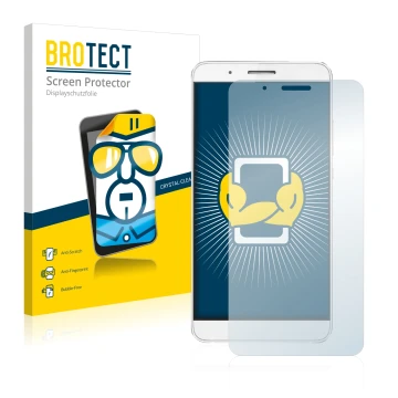 Parte frontale di una confezione del prodotto con il logo del marchio BROTECT. Accanto è raffigurato il dispositivo Honor 7i c