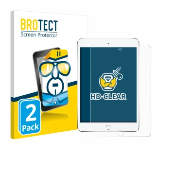 Parte frontale di una confezione del prodotto con il logo del marchio BROTECT. Accanto è raffigurato il dispositivo Apple iPad