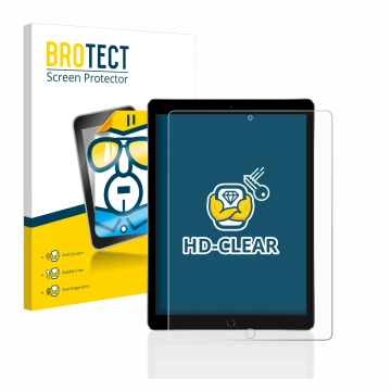 Parte frontale di una confezione del prodotto con il logo del marchio BROTECT. Accanto è raffigurato il dispositivo Apple iPad