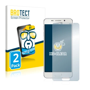 Parte frontale di una confezione del prodotto con il logo del marchio BROTECT. Accanto è raffigurato il dispositivo Samsung Ga